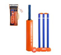Powerplay - Set da cricket in plastica, misura 1, per bambini, con palla, paletti e mazza - Divertente set da cricket all'aperto