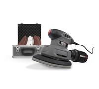 Powerplus POWESET5 - Levigatrice manuale, colore: Nero, Grigio, Sacchetto per la polvere, Velcro, Triangolo