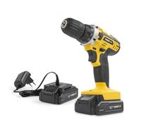 Powerplus POWX00422 - Cacciavite e trapano a batteria da 20 V, con 2 batterie da 1,5 Ah e caricabatterie, per legno, pietra e metallo
