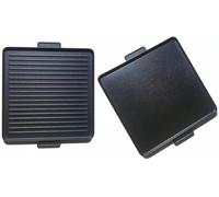 Powerpot Piastra Ghisa 40x40 Bistecchiera Barbecue Rigato E Lato Liscio