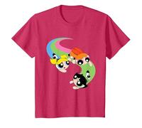 Powerpuff Girls The Flying Puffs Maglietta, Bambini, Rosso mélange, 10 Anni