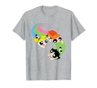 Powerpuff Girls The Flying Puffs Maglietta, Uomo, Grigio Melange, 5XL