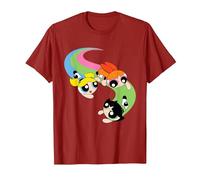 Powerpuff Girls The Flying Puffs Maglietta, Uomo, Mirtillo Rosso, 3XL
