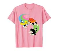 Powerpuff Girls The Flying Puffs Maglietta, Uomo, Rosa, XL