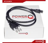 PowerQ Cavo alimentazione tripolare spina italiana connettore C5 notebook 20 pz