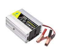 Powerr Inverter 400W - 12V DC to 220V AC Pure Sine Converter | High-Efficiency Solar Car Inverter with Duall Battery Clamps, Reliable Energy Transfer for Home, Vehicle, Travel, Camping, emergncy