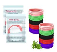 Powerruif 40 pezzi Multicolor Elastici Fascia per Capelli Nessun Metallo Elastici Morbidi, Trattamento Dei Pidocchi Ontrollo Dei Pidocchi Grandi Cravatte per Capelli Elastic