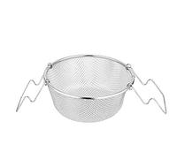 powers Cesto Di Frittura, Cesto Fritto In Acciaio Inox Di Alta Qualità, Cestino Rotondo Friggitrice Con Manico, Per Fritture Fritte Fritte, Pesce