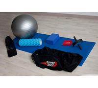 POWERSHOT Yoga Kit - Perfetto per praticare Lo Yoga Comodamente da casa! - Comprende Un Tappetino per Lo Yoga, Uno yogaball e Molto Altro Ancora! - La Borsa Sportiva per trasportare Il Kit è Inclusa!