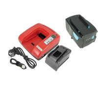 PowerSmart® Batteria di ricambio agli ioni di litio da 5000 mAh, 21,60 V, con caricatore rapido per Hilti B18, B18/1.6, B22, B22/1.6, B22/3.0, B22/3.3, B22/4.0, B22/5.2, B22/8.0 (rosso)