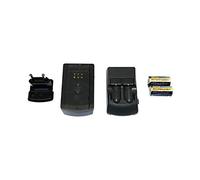 PowerSmart® Caricabatterie + 2x 500mAh Batteria CR23, DL123, per Chinon Auto GL-AF, GL-S, Belami AF, Monami, Pocket Dual Zoom, Dual Zoom 70M, Dual Zoom AF, Dual-AFP, Dual-P