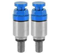 Powersports Forcelle Anteriori, 2 Pezzi M5x0.8 in Lega di Alluminio Valvola di Sfogo della Pressione di Spurgo Dell'aria Valvole di Ricambio, Forcella per Universal Fit CRF150R CR125R CR250R(Blu)