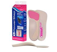 PowerStep Solette, Slenderfit 3/4, soletta di supporto per arco plantare, per tacchi alti, scarpe da donna con tacco alto, inserto per stivali, Cachi, Women's 8-9