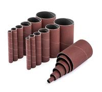 POWERTEC 11240 Manicotti abrasivi da 11,4 cm per levigatrice a mandrino in 6 misure con grane assortite 80, 120, 240, assortimento di manicotti abrasivi in carta vetrata all'ossido di alluminio in