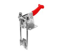 POWERTEC 20324 Morsetto a levetta verticale 40344 w Bullone a U filettato e impugnatura in vinile rosso - Capacità di tenuta 898,1 kg, 1PK