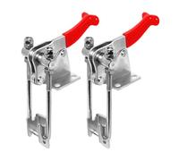 POWERTEC 20324-P2 - Morsetto a levetta verticale 40344 w Bullone a U filettato e impugnatura in vinile rosso - capacità di tenuta 898 kg, 2 PK