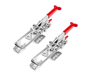 POWERTEC 20341 - Morsetti a levetta autobloccanti con chiusura regolabile, capacità di 317,5 kg, 2 pezzi