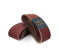 POWERTEC 3 nastri abrasivi da 45,7 cm, 5 per ciascuna grana 40/60/80/120, 20 pezzi, assortimento di nastri abrasivi in ossido di alluminio, per levigatrice a nastro portatile, levigatura di legno e