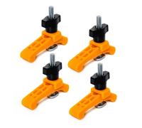POWERTEC 4 mini morsetti di tenuta, 8,9 cm di lunghezza x 1,9 cm di larghezza, morsetti a T per lavorazione del legno con bulloni a T da 6,3 cm, per macchina CNC, slitta per sega da tavolo, trapano
