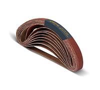 POWERTEC 401808 Nastro abrasivo in ossido di alluminio grana 80, 1/2" x 45,7 cm, confezione da 20