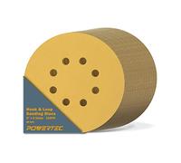 POWERTEC 44206G-50-P2, 15,2 cm x 8 fori, 60 grana, disco abrasivo Hook & Loop, 100 pezzi, oro