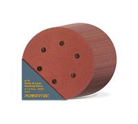 POWERTEC 45204-P4 - Disco abrasivo a 6 fori, 100 pezzi, in ossido di alluminio di alta qualità, grana 40, confezione da 100