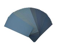 POWERTEC 471001 Carta vetrata a secco e bagnato, grana assortita, 22,9 cm x 9,1 cm, 36 pezzi, 4 di ciascuno: 400/600/800/1000/1200/1500/2000/2500/3000
