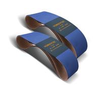 POWERTEC 6 nastri abrasivi in zirconio da 120 cm, grana 120, per levigatrice da banco, levigatrice a nastro e a disco, lavorazione del legno, rettifica dei metalli, 6 pezzi (464812Z-3-P2)