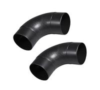 POWERTEC 70105-P2 - Connettore collettore di polveri ad angolo retto in plastica ABS, 2 pezzi