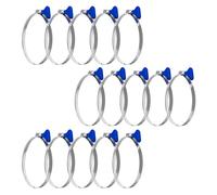 POWERTEC 70120-P3 - Fascetta stringitubo a chiave da 10,2 cm, regolabile, in acciaio inox, per raccolta polvere, collettore di polveri e tubo di sfiato dell'asciugatrice, morsetto per tubi, morsetto