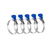 POWERTEC 70127 - Fascette stringitubo per collettore di polveri in acciaio inox, 6,3 cm, 5 pezzi, 2-1/2 pollici