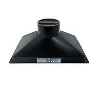 POWERTEC 70169 - Mini collettore per cappa antipolvere Gulp con porta ID da 10,2 cm, raccordo in plastica ABS per tubo di raccolta della polvere per la lavorazione del legno, 33 x 19 cm