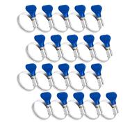 POWERTEC 70247-P4 1-1/2 Inch Stainless Steel Thumb Screw Clamps, Adjustable Key Hose Clamps for Pool Hose for above Ground Pools and PVC Tubing, Pipe Clamp, Worm Gear Clamp, 20 Pack