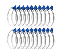 POWERTEC 70260-P2 - Fascetta stringitubo a chiave da 10,2 cm, regolabile, in acciaio inox, per raccolta polvere, collettore di polveri e tubo di sfiato dell'asciugatrice, morsetto per tubi, morsetto