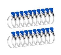 POWERTEC 70262-P2 - Fascetta stringitubo a chiave da 6,3 cm, con chiave a vite a testa zigrinata, in acciaio inox, regolabili, per raccolta di polveri, collettore di polveri e tubo di sfiato