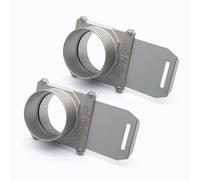 POWERTEC 70326-P2 Cancello di scoppiamento in alluminio da 10,2 cm, con anti intasamento e guarnizione per perdite d'aria, per la raccolta della polvere, confezione da 2