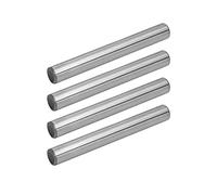 POWERTEC 71145 Spine di tasselli in acciaio temprato da 3/8", trattate termicamente e sagomate con precisione per un allineamento accurato, acciaio legato, confezione da 4, argento, perni da 3/8" x