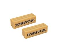 POWERTEC 71424V - Stick per la pulizia abrasiva per nastri abrasivi e dischi | Gomma in gomma naturale - Strumenti per la lavorazione del legno per la levigatura perfezione, confezione da 2 pezzi