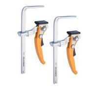 POWERTEC 71542V Clip per tavolo a cricchetto a sgancio rapido per MFT e sistemi di guida, capacità 7 pollici (178 mm) x 2-3/8 pollici (5 cm) profondità del collo, 2 pezzi