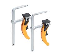 POWERTEC 71542V - Morsetto da tavolo a cricchetto a sgancio rapido per MFT e sistema di guide di guida, capacità 178 mm x profondità gola 2-3/8", confezione da 2