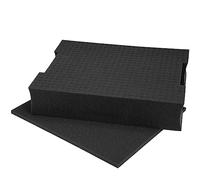 POWERTEC 71603V Inserto in schiuma pre-tagliato, per Bosch L-Boxx-2, materiale intarsio personalizzabile, sistema di trasporto mobile Click and Go