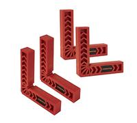 POWERTEC 71627 Quadrati di posizionamento a 90 gradi, strumenti per la lavorazione del legno per morsetti ad angolo retto, strumenti per carperter per armadi, cornici e scatole, 15,2 cm, set da 4