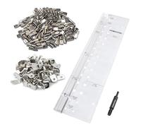 POWERTEC 71909 - Pioli per mensole con punta da 6,35 mm, 100 pezzi a forma di L, strumenti per la lavorazione del legno per l'installazione di pioli e perni per mensole, per la creazione di scaffali e