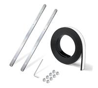 POWERTEC 72045 - Set di 2 connettori per guida per seghe a binario Festool, Makita, DeWalt e Triton, e striscia di ricambio per guida da 139,7 cm