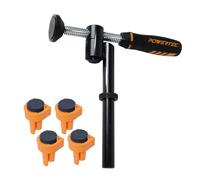 POWERTEC 72167 Morsetto a vite girevole ad azione rapida variabile a 180° e 4 pezzi Deluxe Bench Dogs con inserti per freno da banco passacavo, adatto per fori per cani da banco da 3/4"