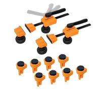 POWERTEC 72240 Morsetti per cani da banco con panca per cani da 3/4" | 2 morsetti in legno a sgancio rapido con forza di serraggio di 79,8 kg, 8 pezzi resistenti per cani da banco con inserti per