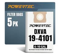 POWERTEC 75063 - Sacchetto filtrante ad alta efficienza per estrattore di polvere DeWalt, 6 - 10 galloni - 3 pezzi