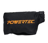 POWERTEC Borsa per troncatrice per seghe circolari da 25,4 cm e 30,5 cm, adatta per porte di polvere nominali da 6,3 cm, si espande fino a 6,6 cm, sacchetto per la polvere con gancio e anello con