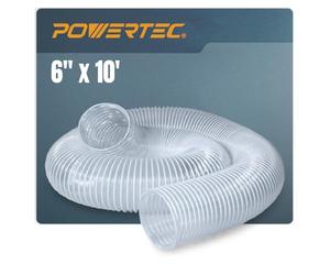 PowerTec Color 70221 - Tubo flessibile in PVC trasparente, resistente (15,2 x 3,4 m)