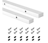 POWERTEC Crosscut Sled Miter Bar for Table Saw Sled, 3/4" x 3/8" x 18" with Predrilled Holes & Screws for Router Table, Bandsaw, Taper Jig, Table Saw Accessories for Woodworking, 2PK (71518-P2)